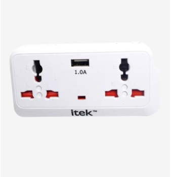 India Desire : Buy Itek Multi Plug Adaptor (White) At Rs 44 Only [Flat 93% Off]